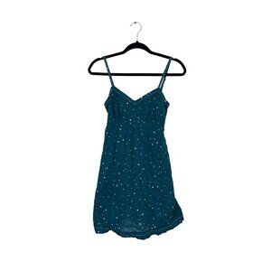 VTG American Eagle Y2K Polkadot Babydoll Mini Dress Size 2 90s Strappy